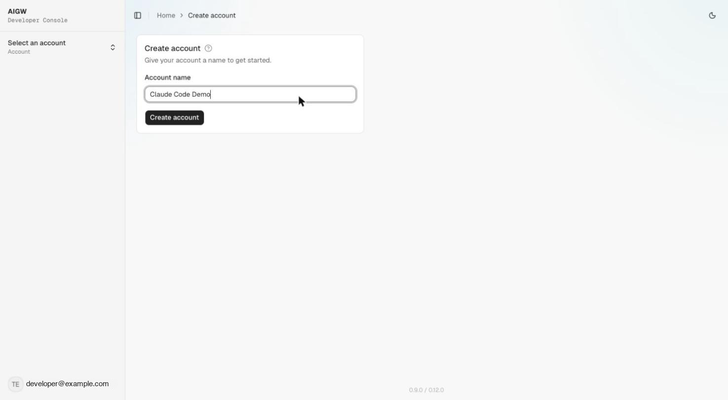 Create account
