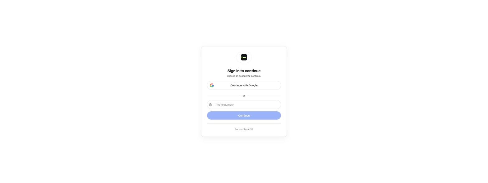 AIGW sign-in
