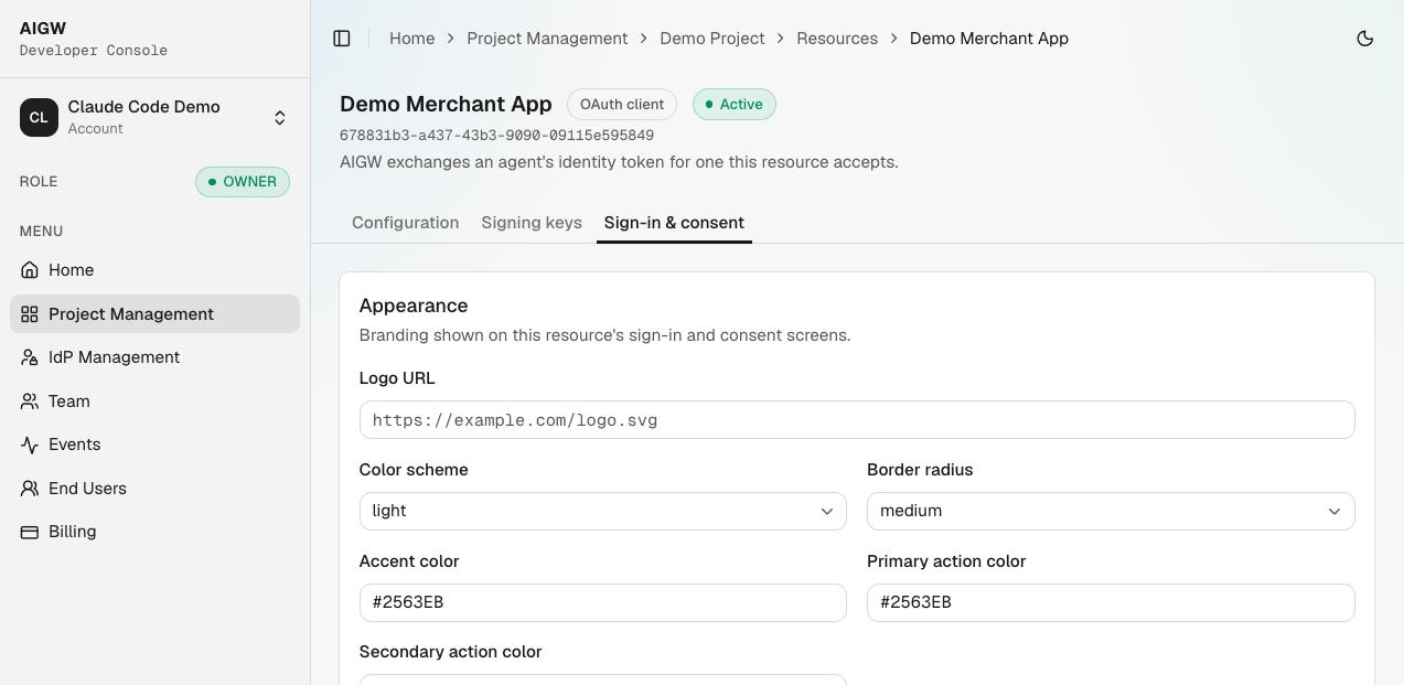 Sign-in settings