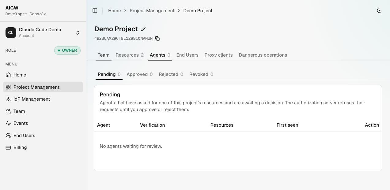 Pending agents