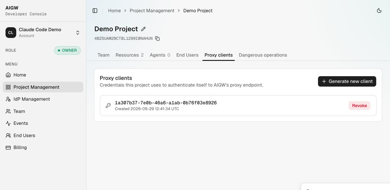 Proxy client list