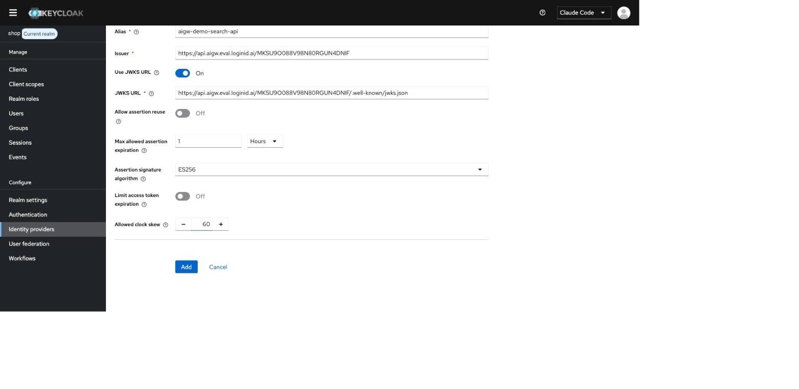 JWT grant IdP form